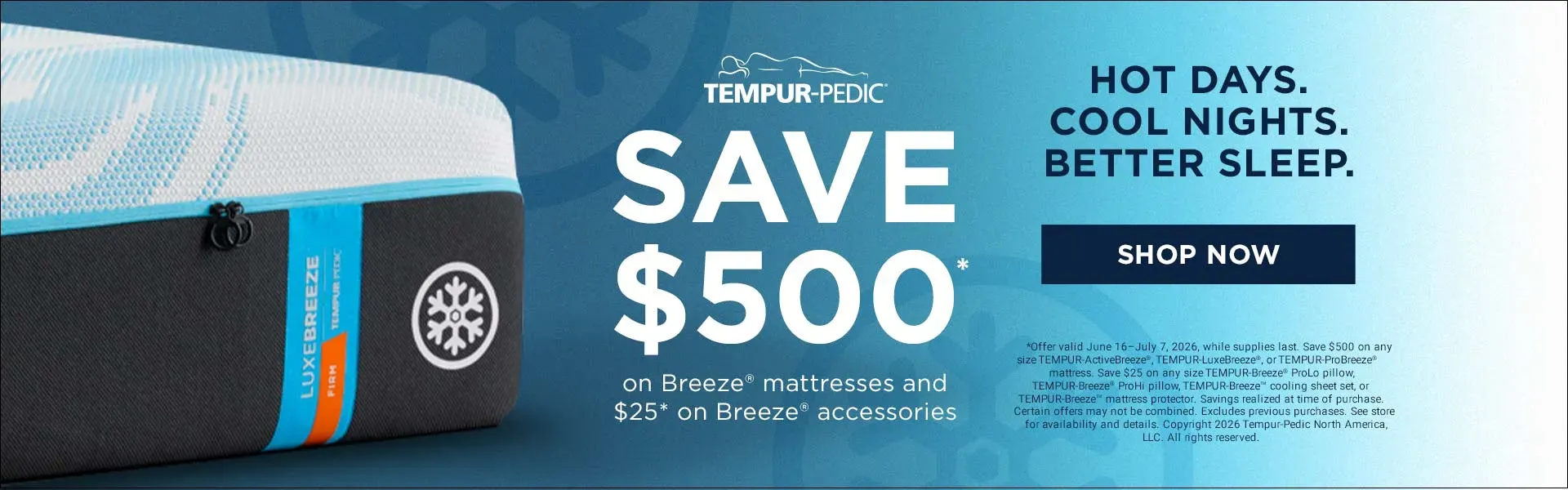 Tempur Pedic 4th of July Savings
