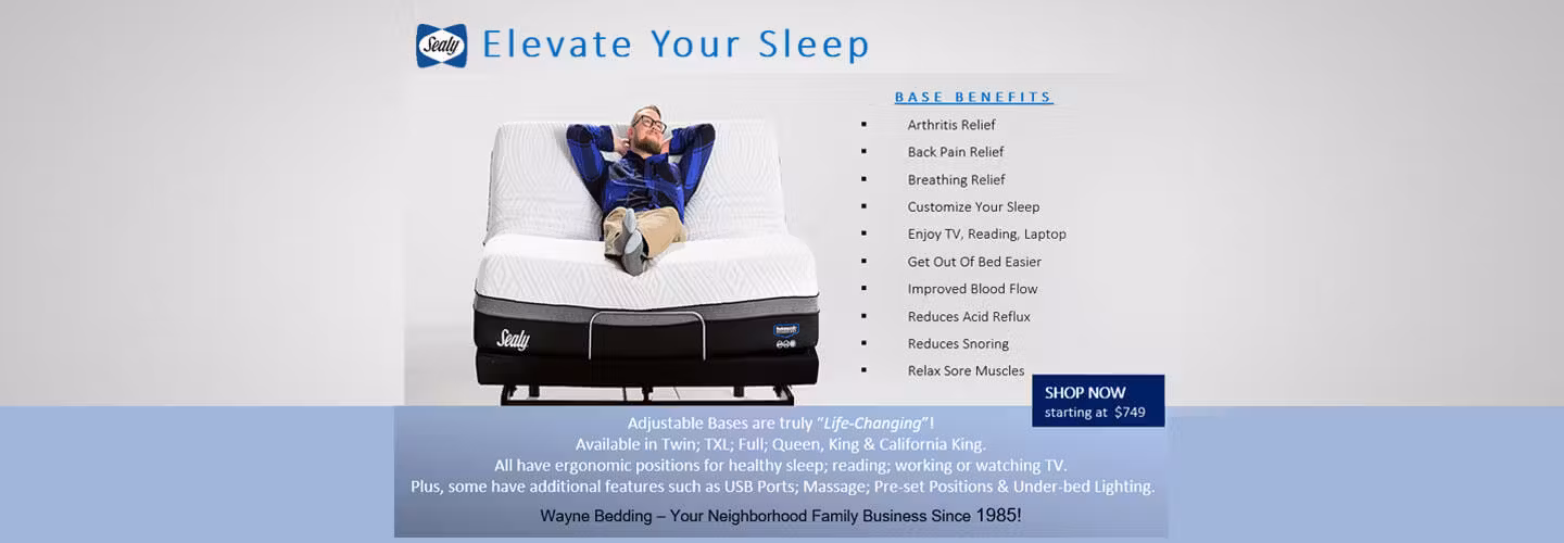 Elevate Your Sleep with and adjustable base