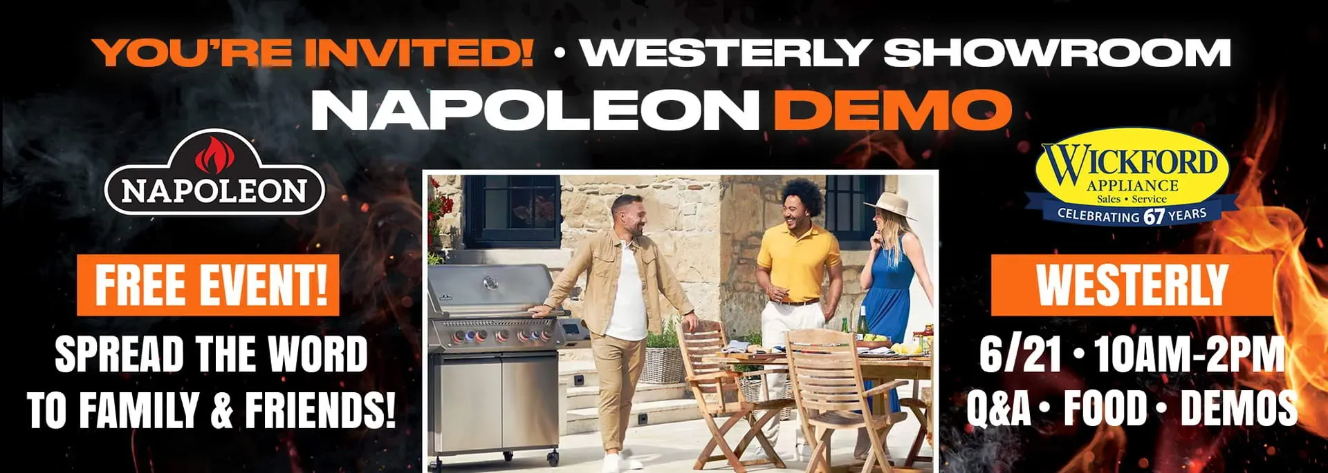 Napoleon BBQ Grill demo Banner
