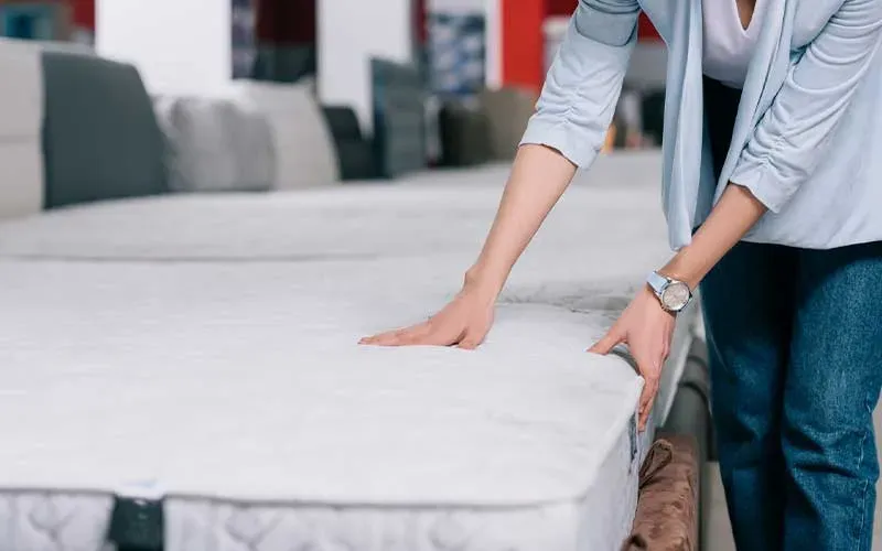 bed with pillows