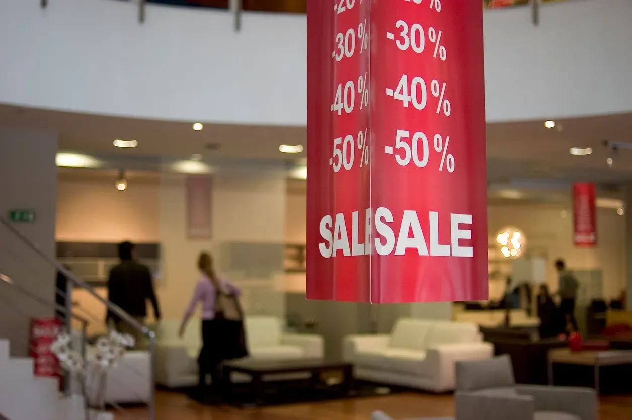 Living room furniture display for furniture specials